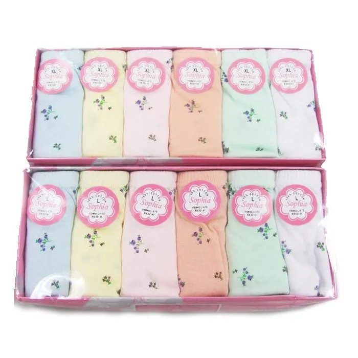 12-Pack : 100% Cotton Floral Print Panties