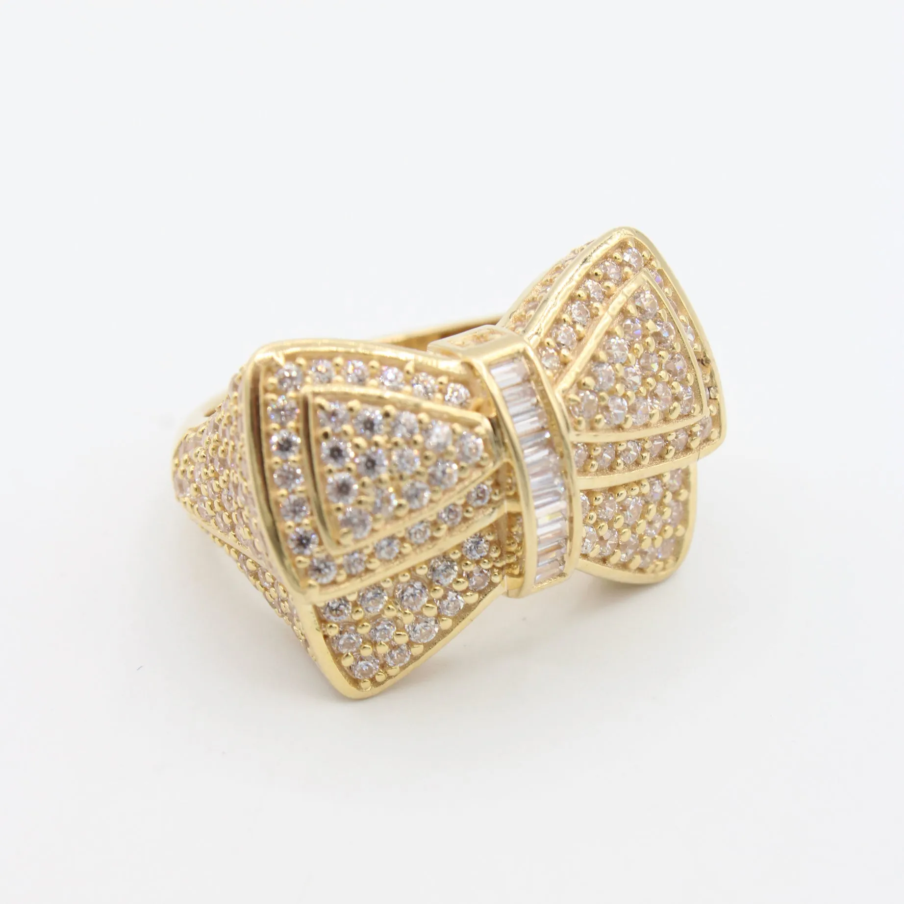 14K Women's CZ Gift Bow Ring JTJ™