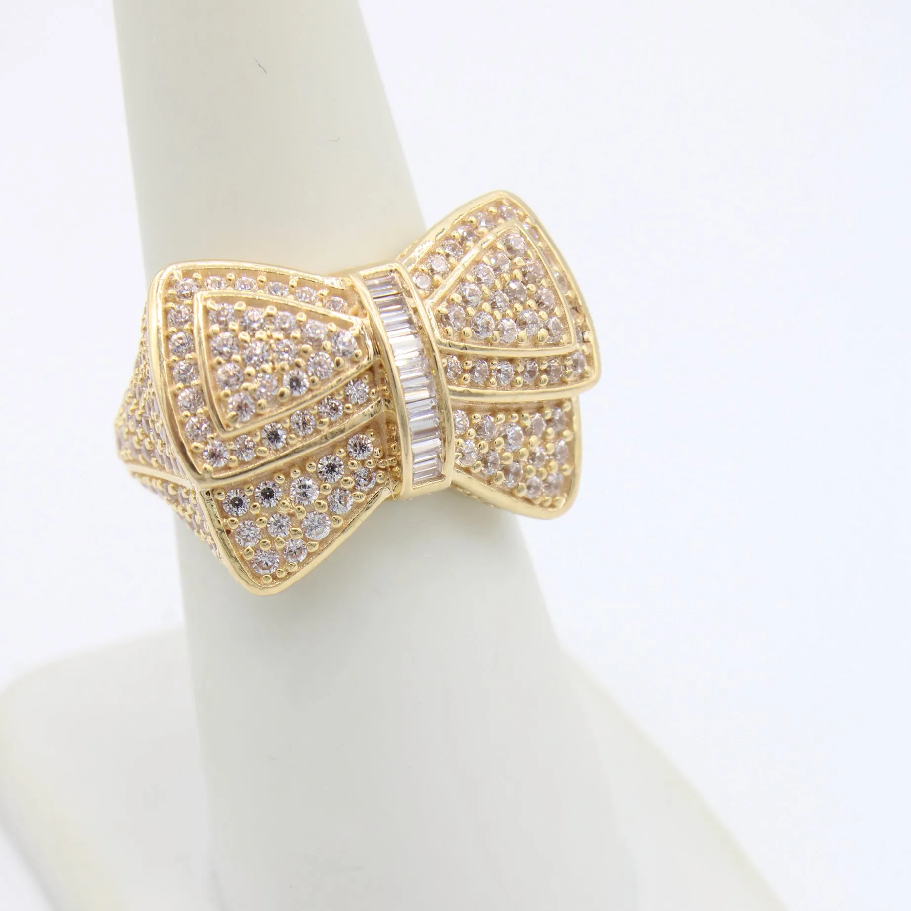 14K Women's CZ Gift Bow Ring JTJ™