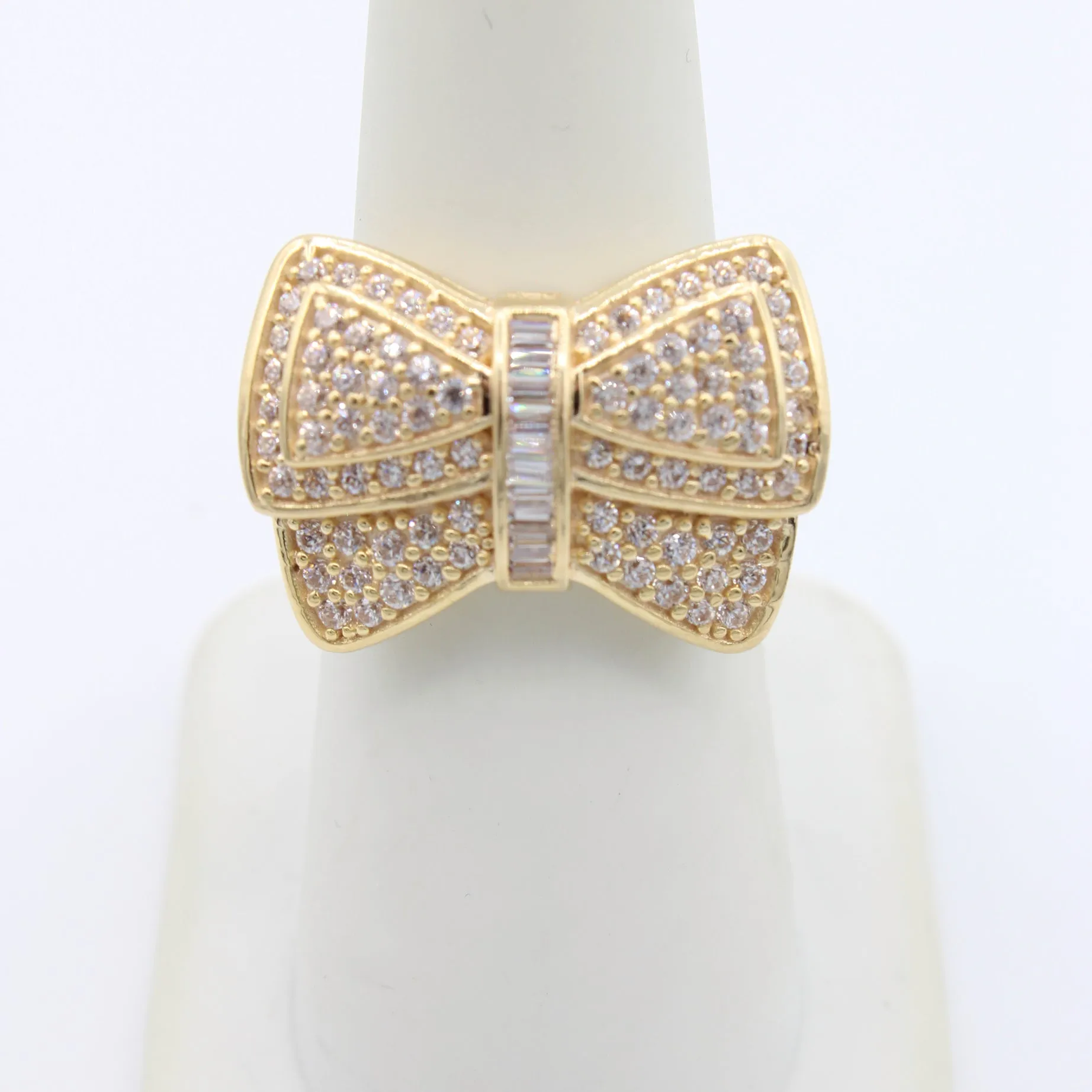 14K Women's CZ Gift Bow Ring JTJ™