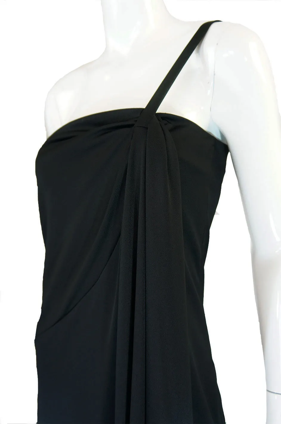 1970s One Shoulder Mac Tac Maxi Dress