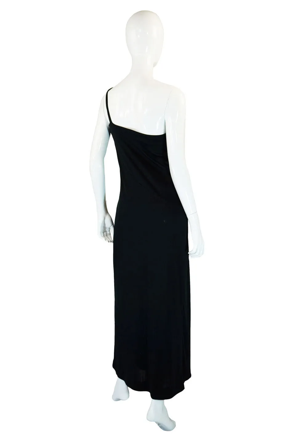 1970s One Shoulder Mac Tac Maxi Dress