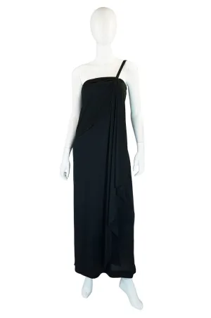 1970s One Shoulder Mac Tac Maxi Dress