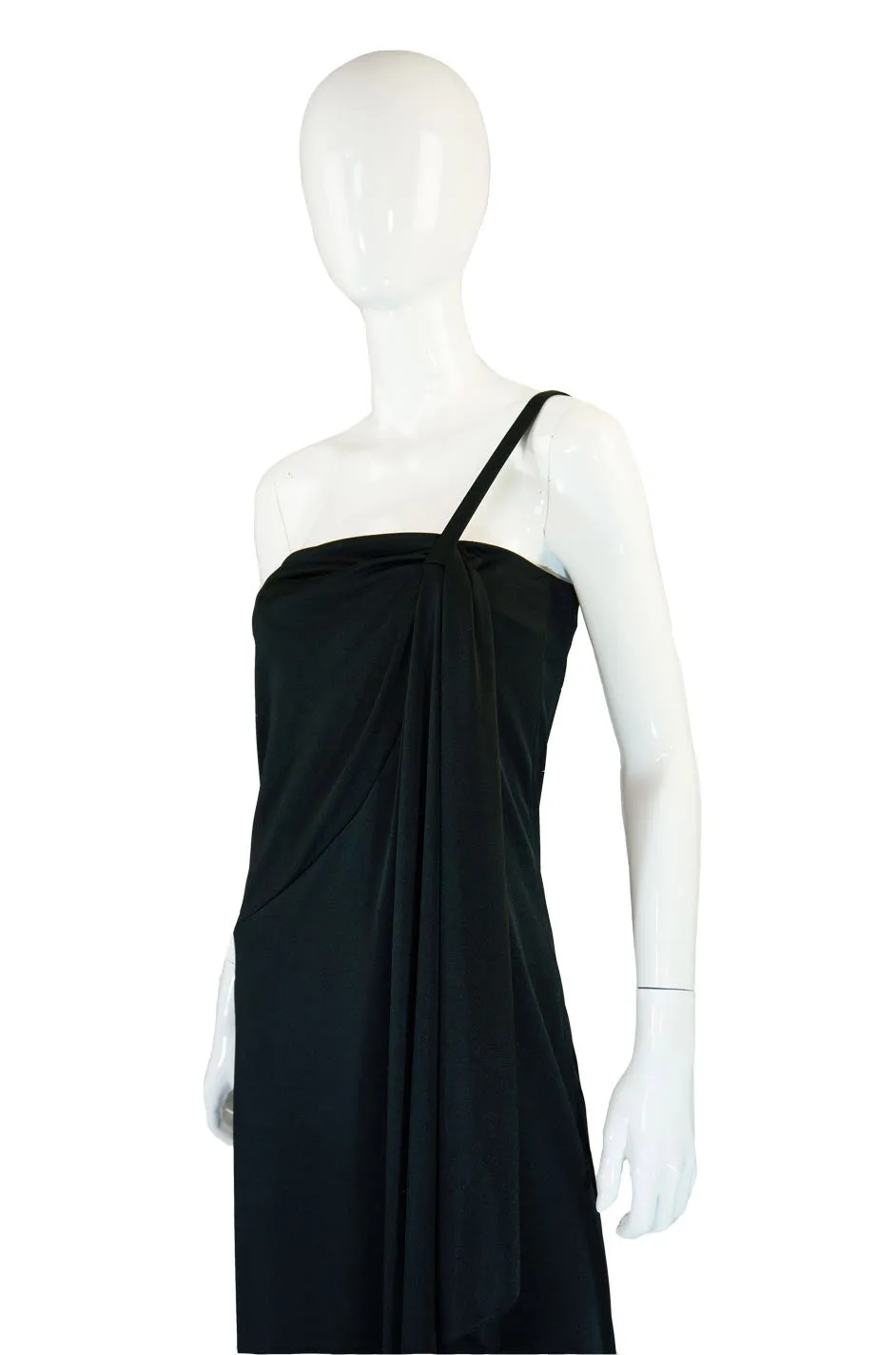 1970s One Shoulder Mac Tac Maxi Dress