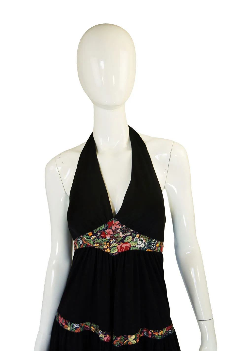 1970s Radley Jeresey Halter Dress