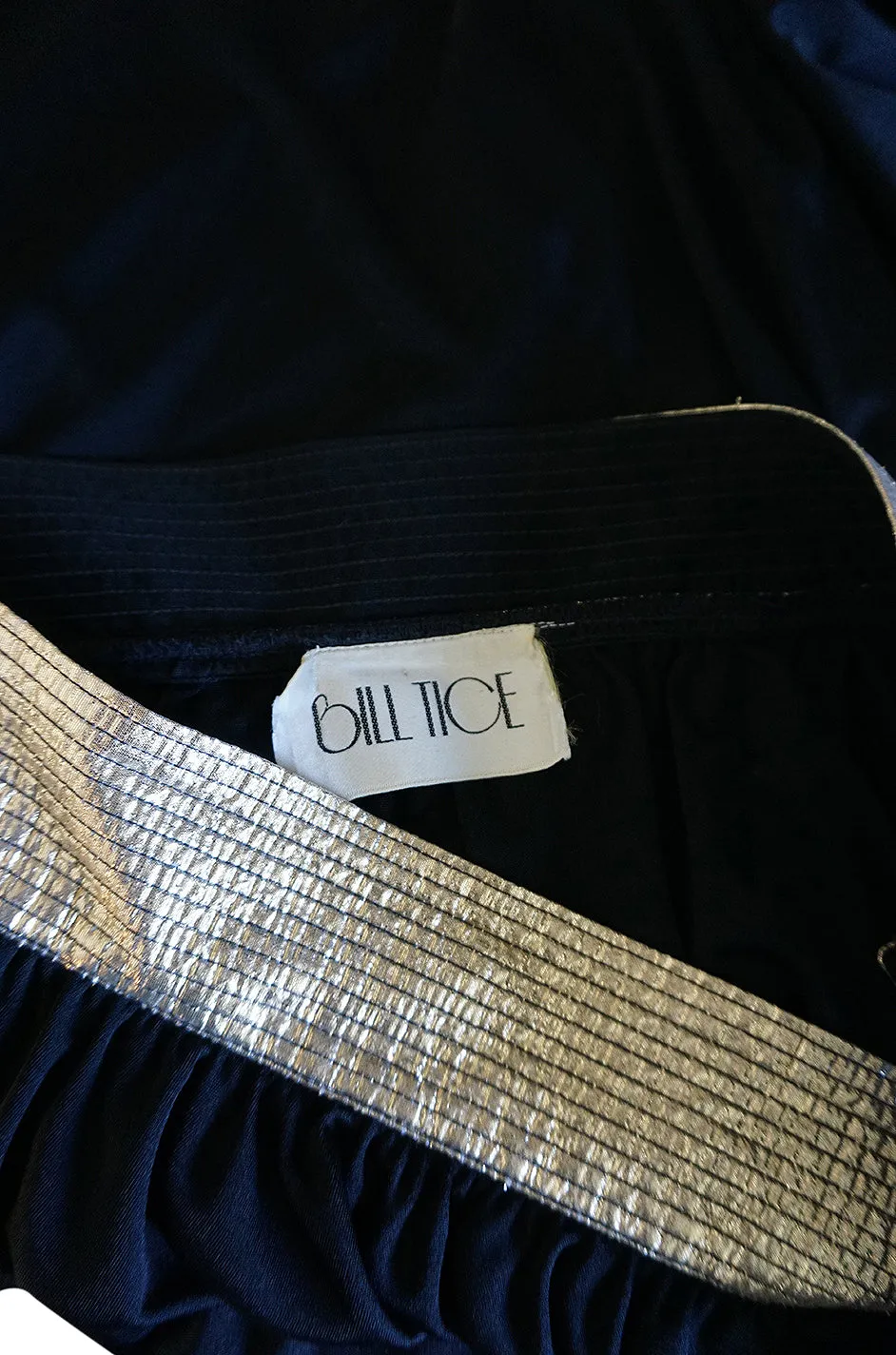 1980-1981 Bill Tice Black Jersey & Gold Accented Single Sleeve Dress