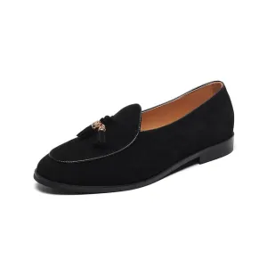 2020 New Style Italian Luxury Brand Tassel Man Leather Loafer Leather Casual Flats Round Toe Comfortable Office Men Dress Shoes