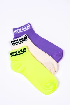 3-Pack Colored Ankle Socks