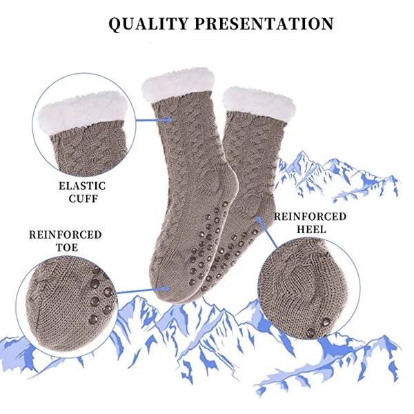 3 Pairs: Comfy Feet Sherpa Slipper Socks