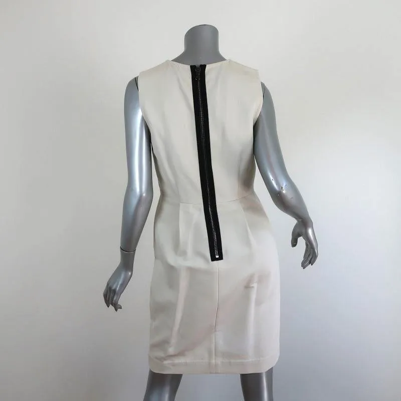 3.1 Phillip Lim Bow Dress Off-White Cotton Blend Size 4 Sleeveless Sheath
