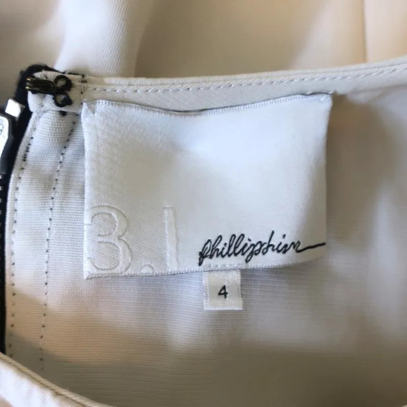 3.1 Phillip Lim Bow Dress Off-White Cotton Blend Size 4 Sleeveless Sheath