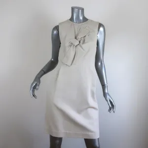 3.1 Phillip Lim Bow Dress Off-White Cotton Blend Size 4 Sleeveless Sheath