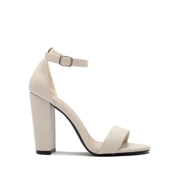 4" Heel Sandal with Ankle Strap