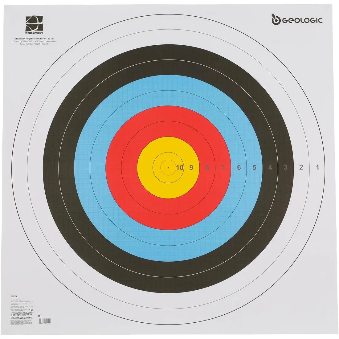 5 Archery Target Faces 80x80 cm