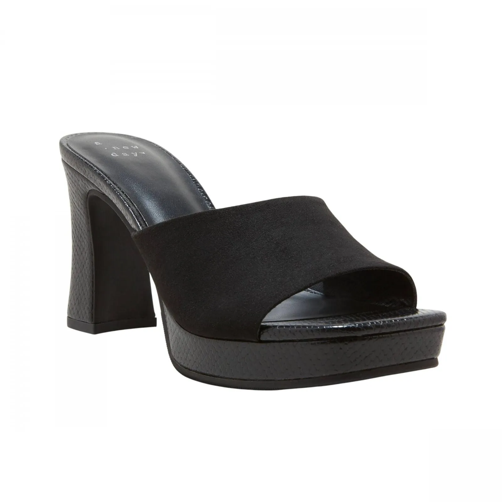 A New Day Women's Darla Platform Mule Heels 87931479 Black 6M