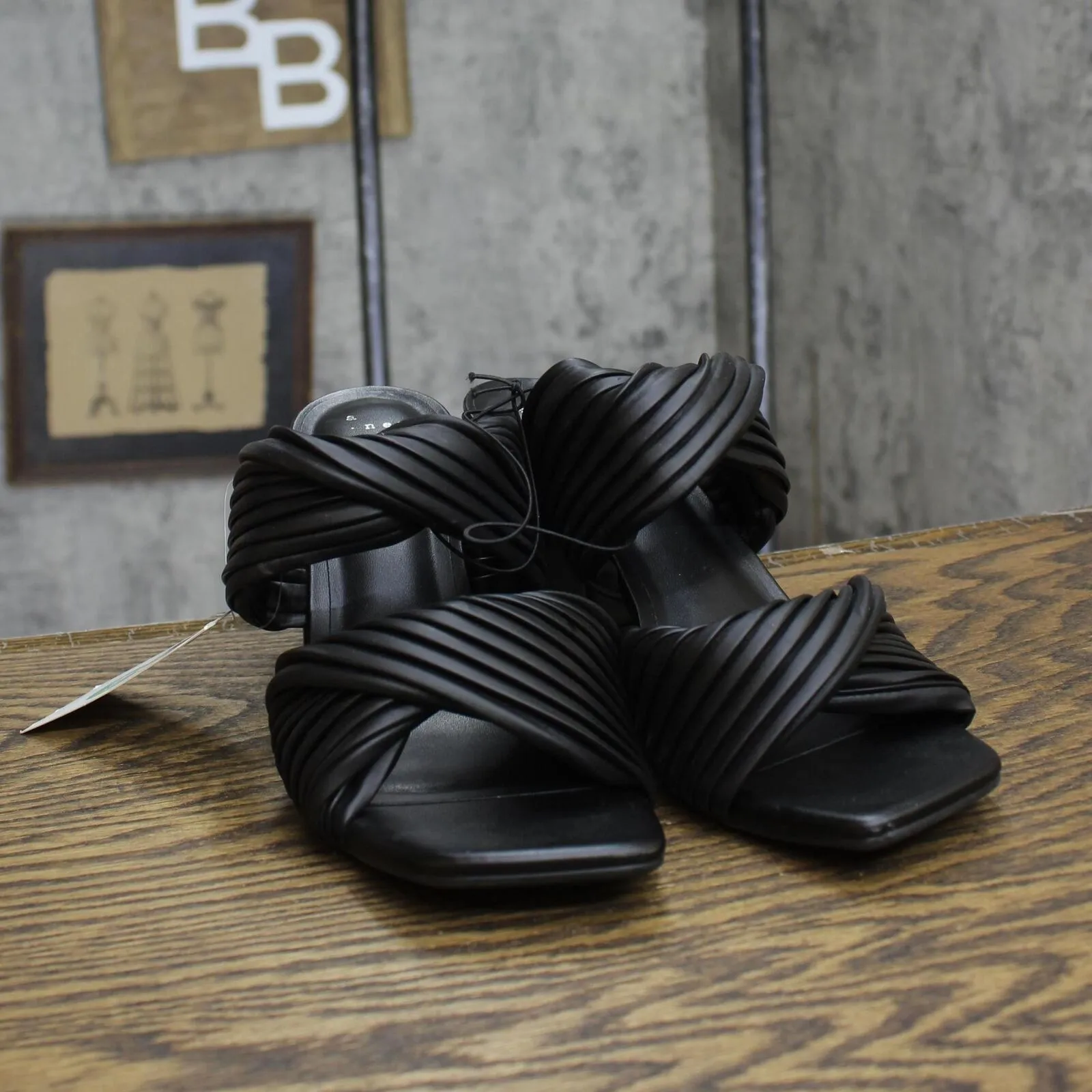 A New Day Womens Jessa Mule Heels 87931549 Black 8.5M