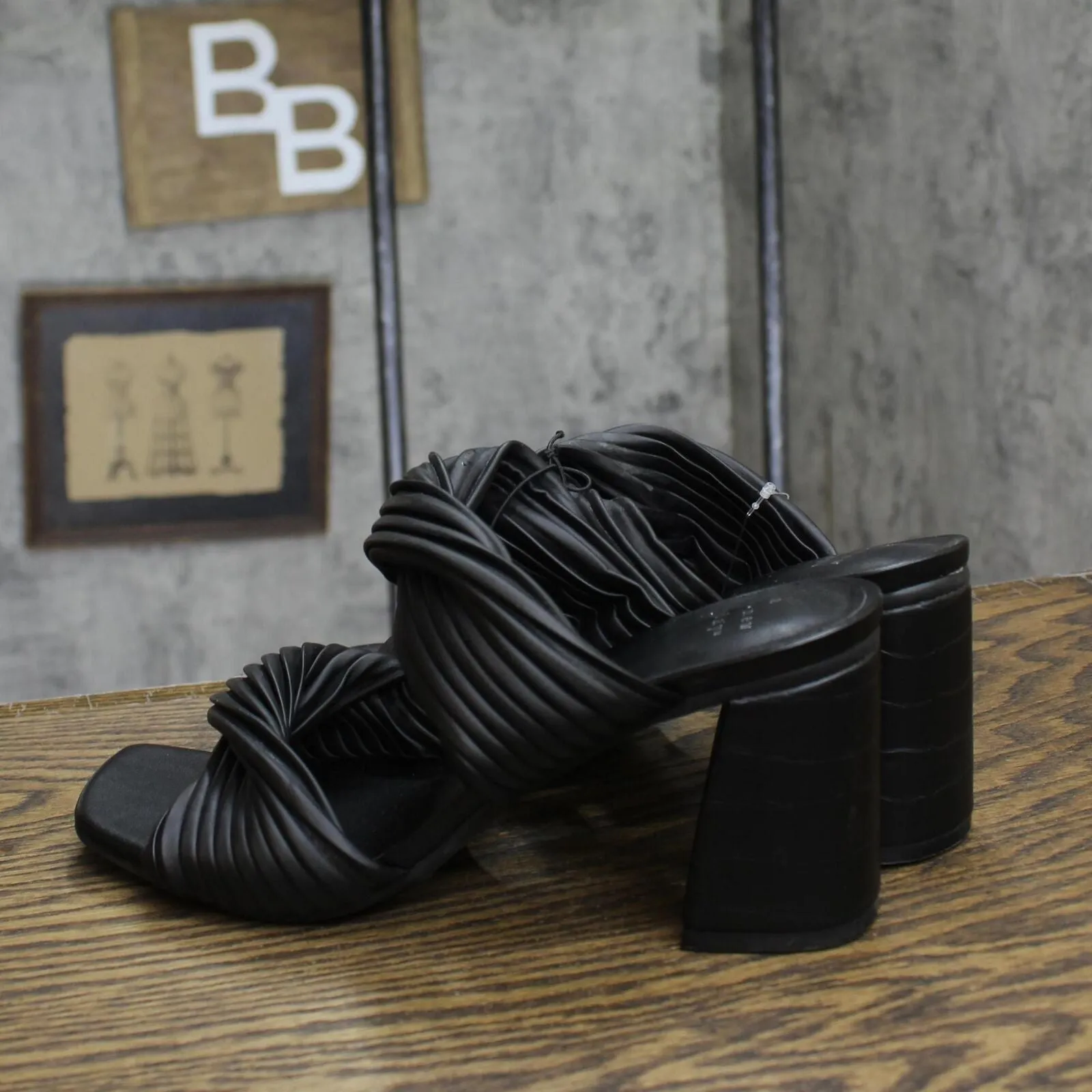 A New Day Womens Jessa Mule Heels 87931549 Black 8.5M