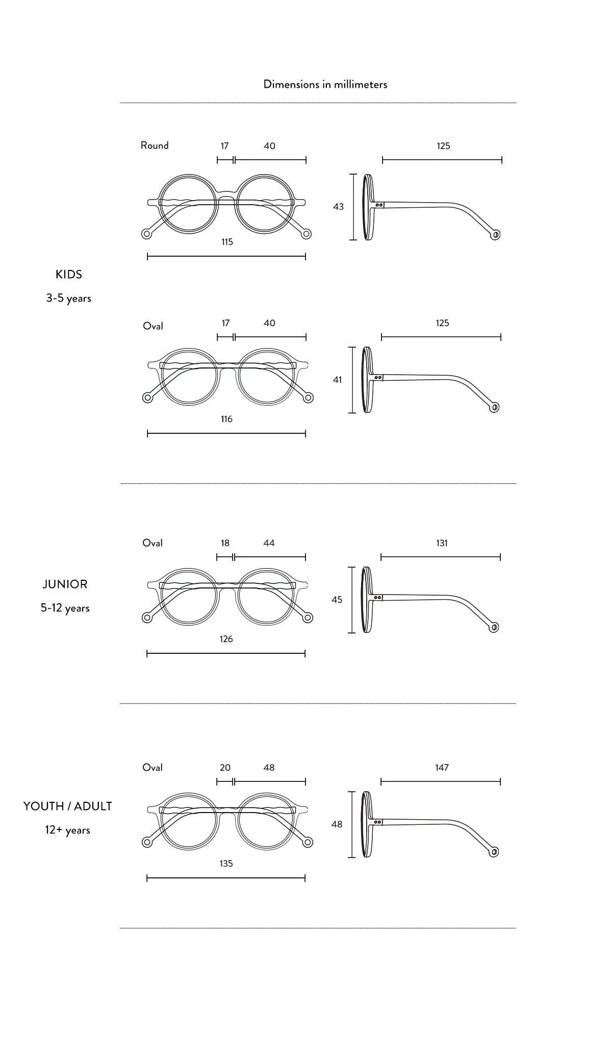 ADULT Oval Screen Glasses-Jellyfish White