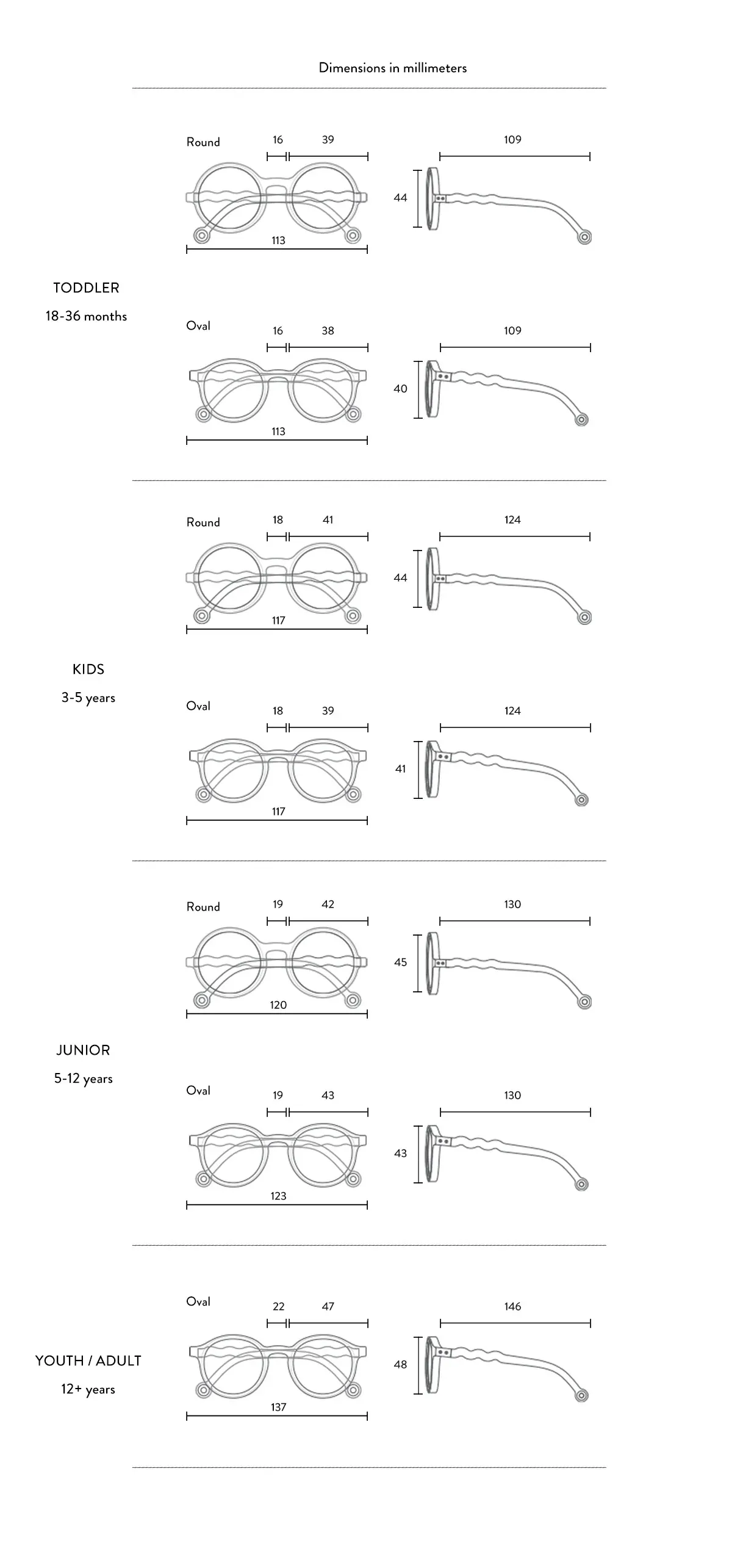 ADULT Oval Screen Glasses-Tranquil Blue
