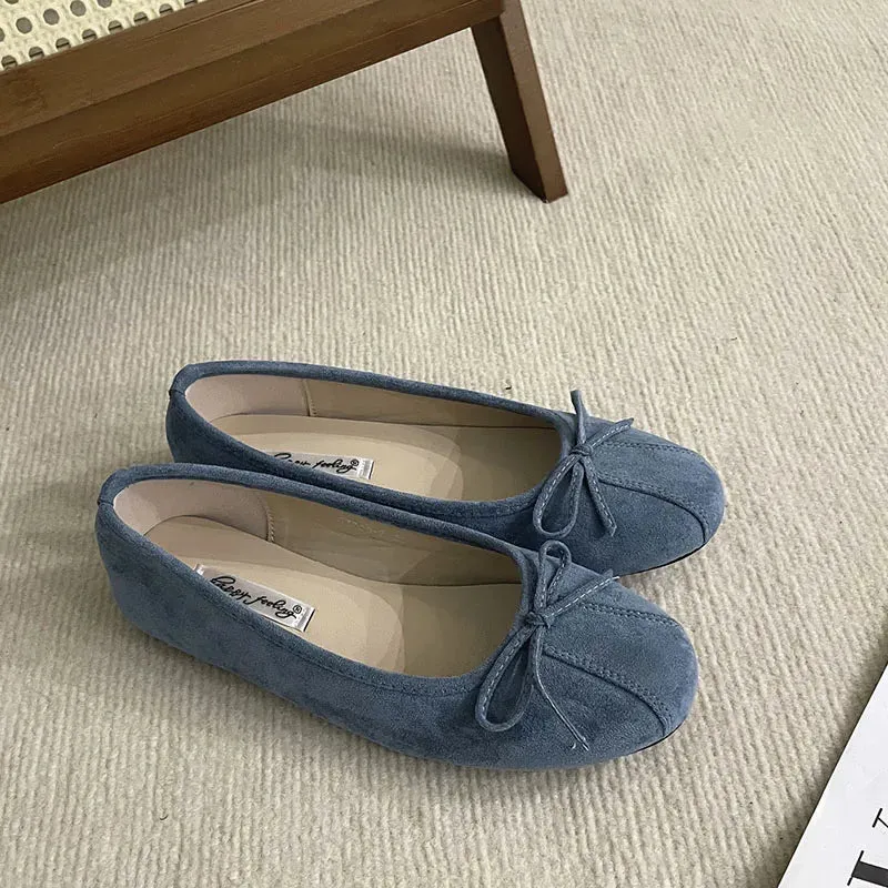 ADVBRIDGE  -  Women Flats Footwear Designer Shallow Female Round Toe Butterfly-Knot Ballet Shoes Ladies Flats Slides Shoes Mujer New