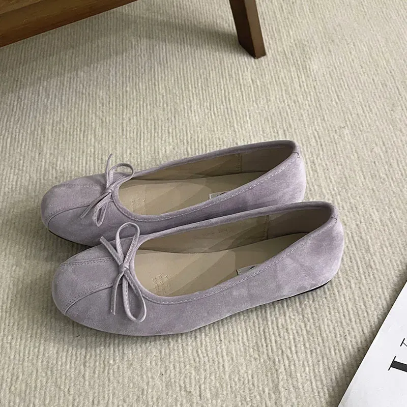 ADVBRIDGE  -  Women Flats Footwear Designer Shallow Female Round Toe Butterfly-Knot Ballet Shoes Ladies Flats Slides Shoes Mujer New