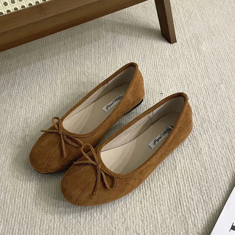 ADVBRIDGE  -  Women Flats Footwear Designer Shallow Female Round Toe Butterfly-Knot Ballet Shoes Ladies Flats Slides Shoes Mujer New