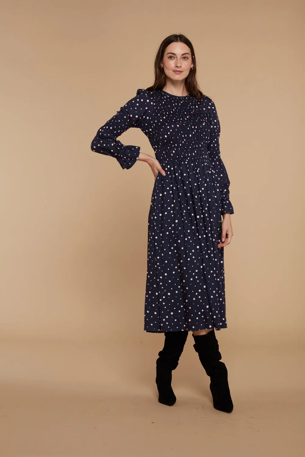 Alexia Spot Print Dress