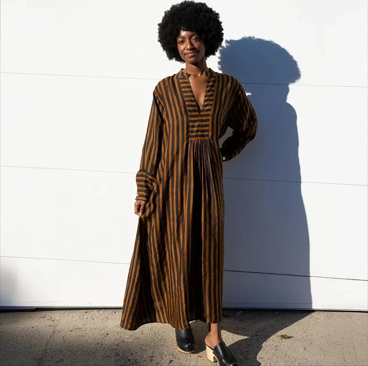 Alice Hand Block-Printed Silk Dress