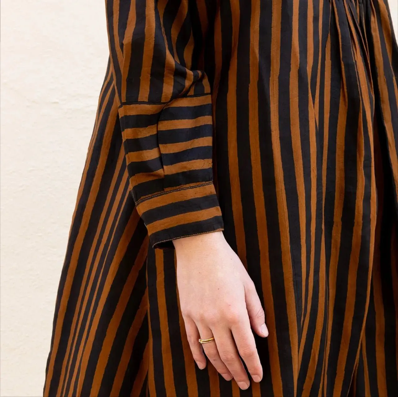 Alice Hand Block-Printed Silk Dress