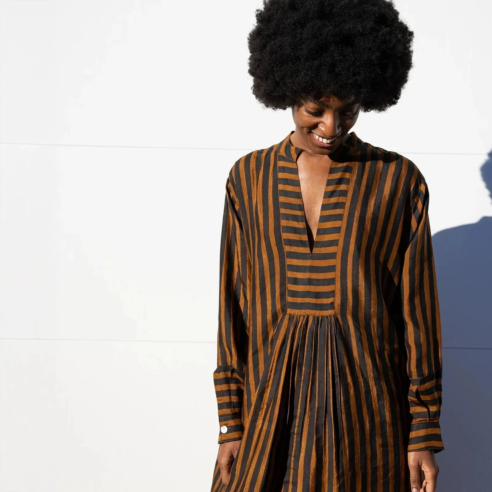 Alice Hand Block-Printed Silk Dress