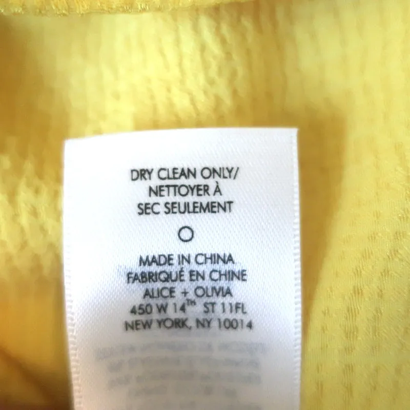 Alice   Olivia Cynthia Bow-Strap Tiered Midi Dress Yellow Size 6