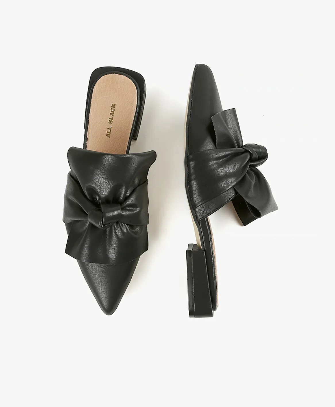 All Black Fold & Knot Slide