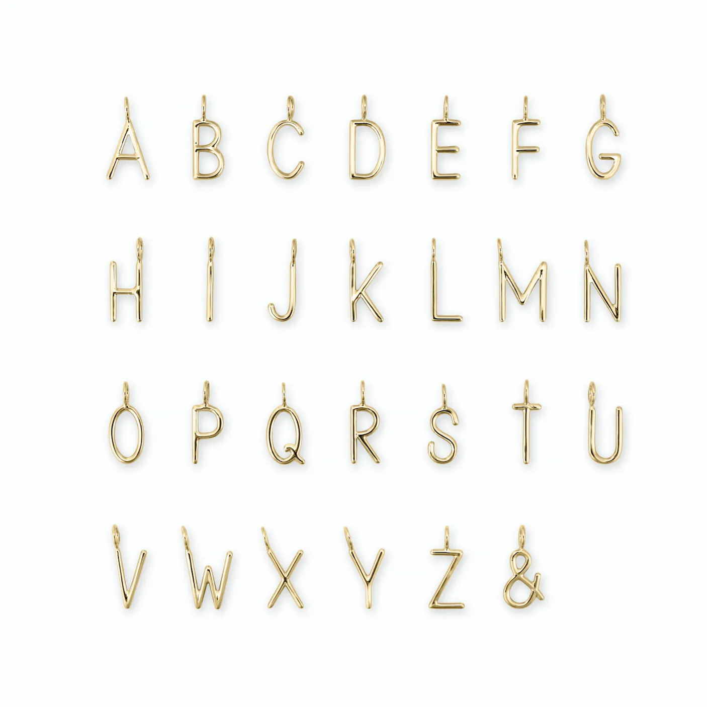 AMELIA MINI INITIAL BLOCK PENDANT