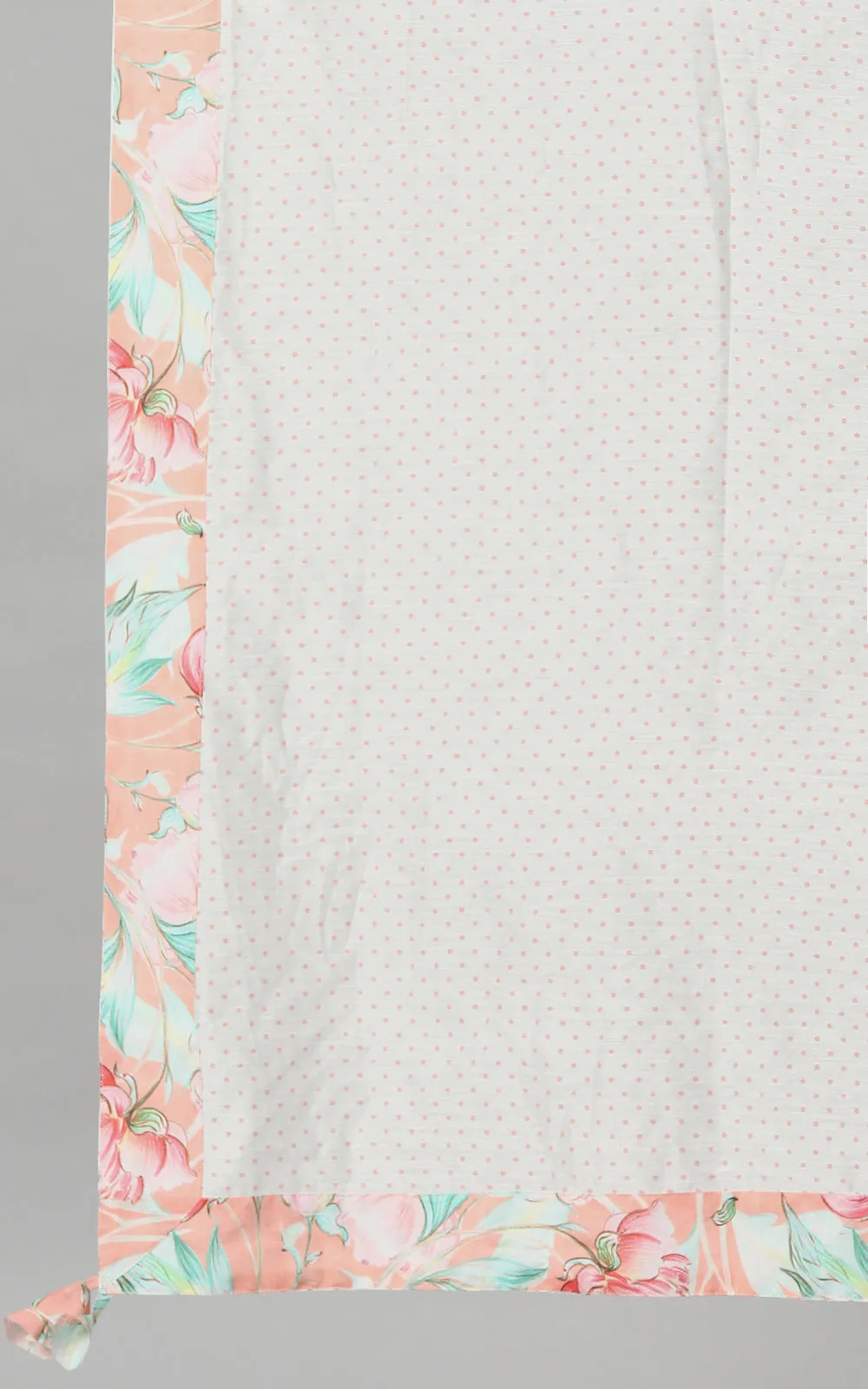 APRICOT  PEONY COTTON YOKE KURTA