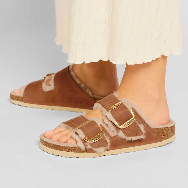 Arizona Shearling Big Buckle - Cognac