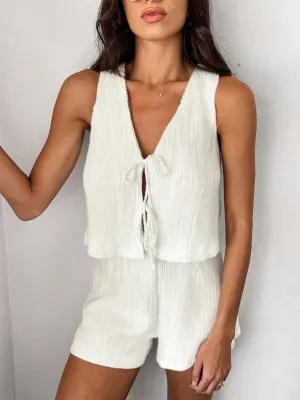 Armantine® | Fashion Suit Set With Bow And Shorts