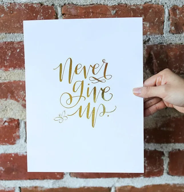 ART PRINT - CALLIGRAPHY GOLD PRINT