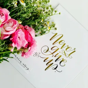 ART PRINT - CALLIGRAPHY GOLD PRINT