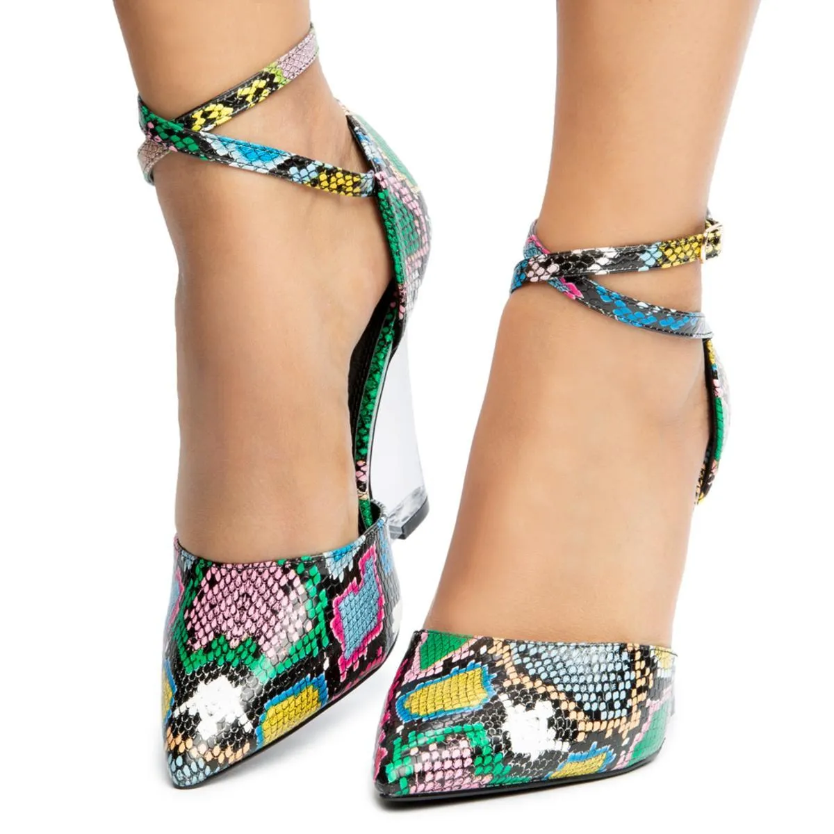 Athan-2 Pointy Toe Clear Wedges