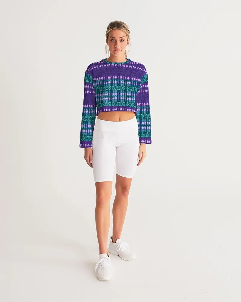 Atikah African Print Women's Cropped Sweatshirt
