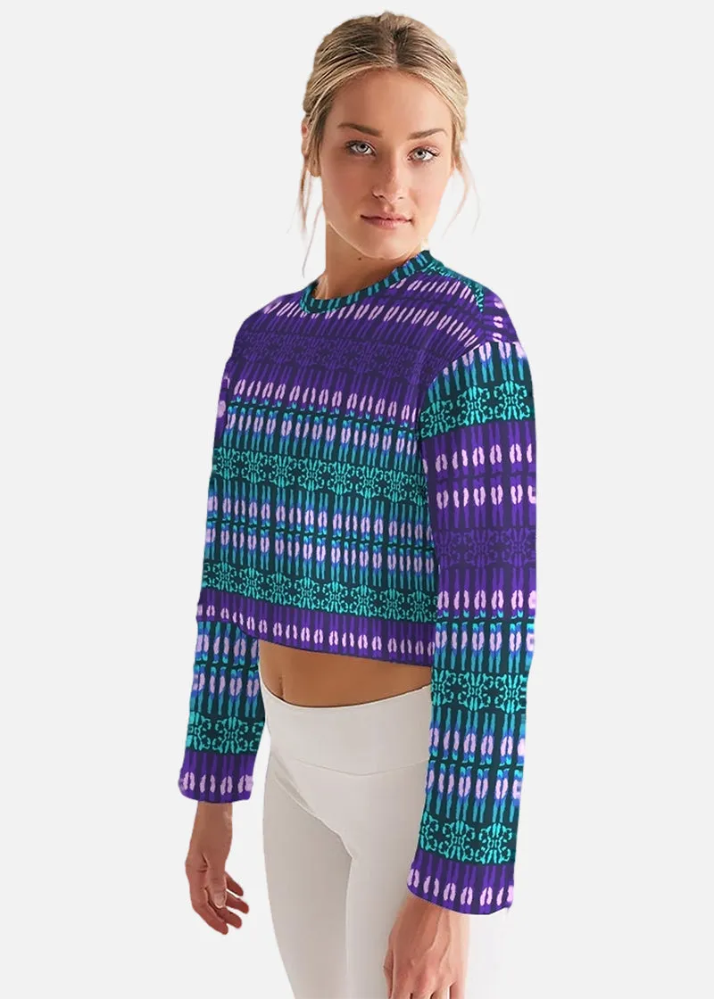 Atikah African Print Women's Cropped Sweatshirt