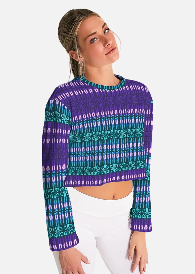 Atikah African Print Women's Cropped Sweatshirt