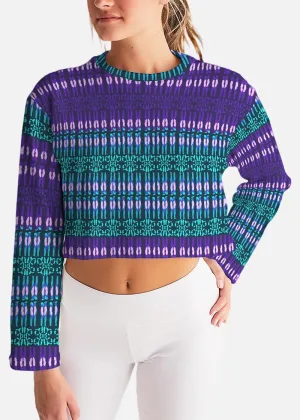 Atikah African Print Women's Cropped Sweatshirt