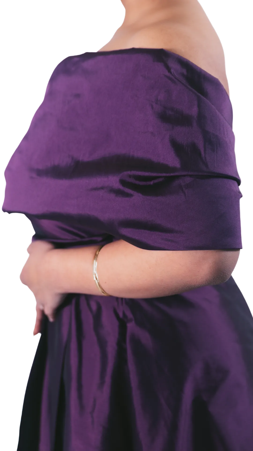 Aubergine Purple One Shoulder Gown