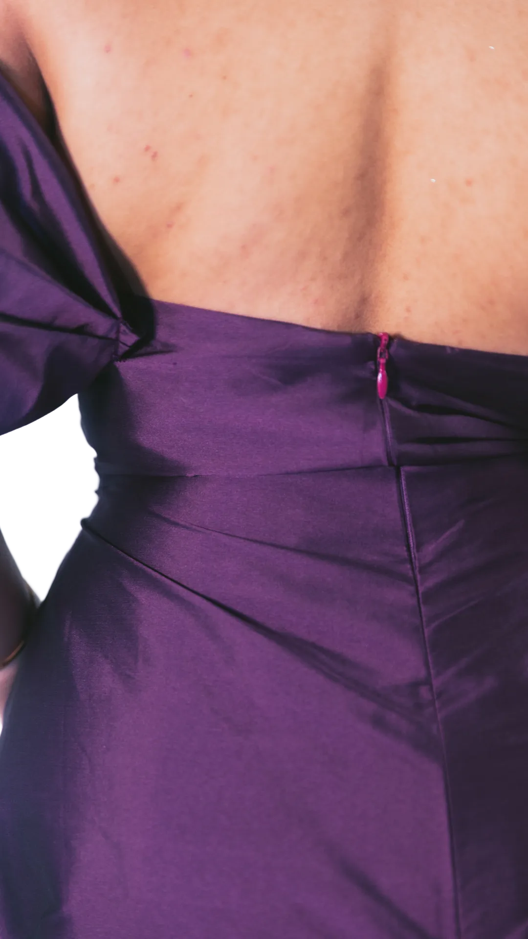 Aubergine Purple One Shoulder Gown