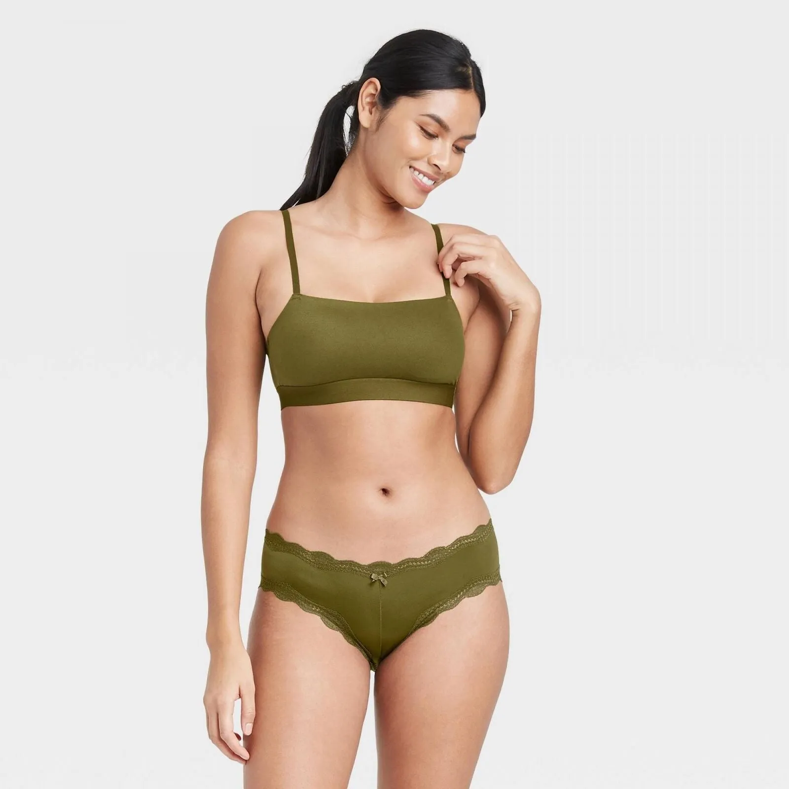 Auden Women's Micro Cheeky Underwear with Lace