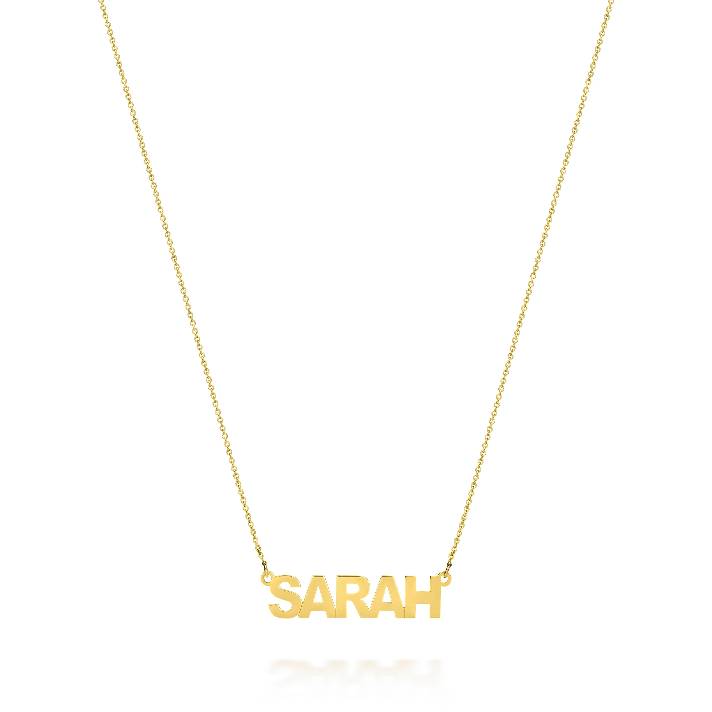 AVA MODERN BLOCK NAME NECKLACE