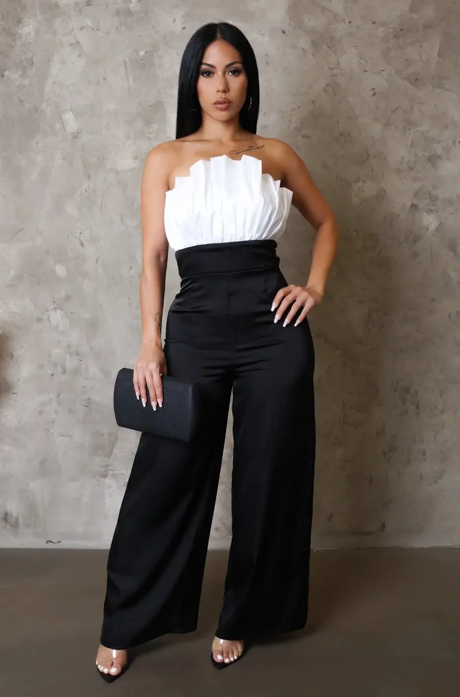 Avery Black And White Jumpsuit