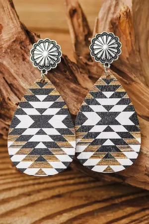 Aztec Print Earrings