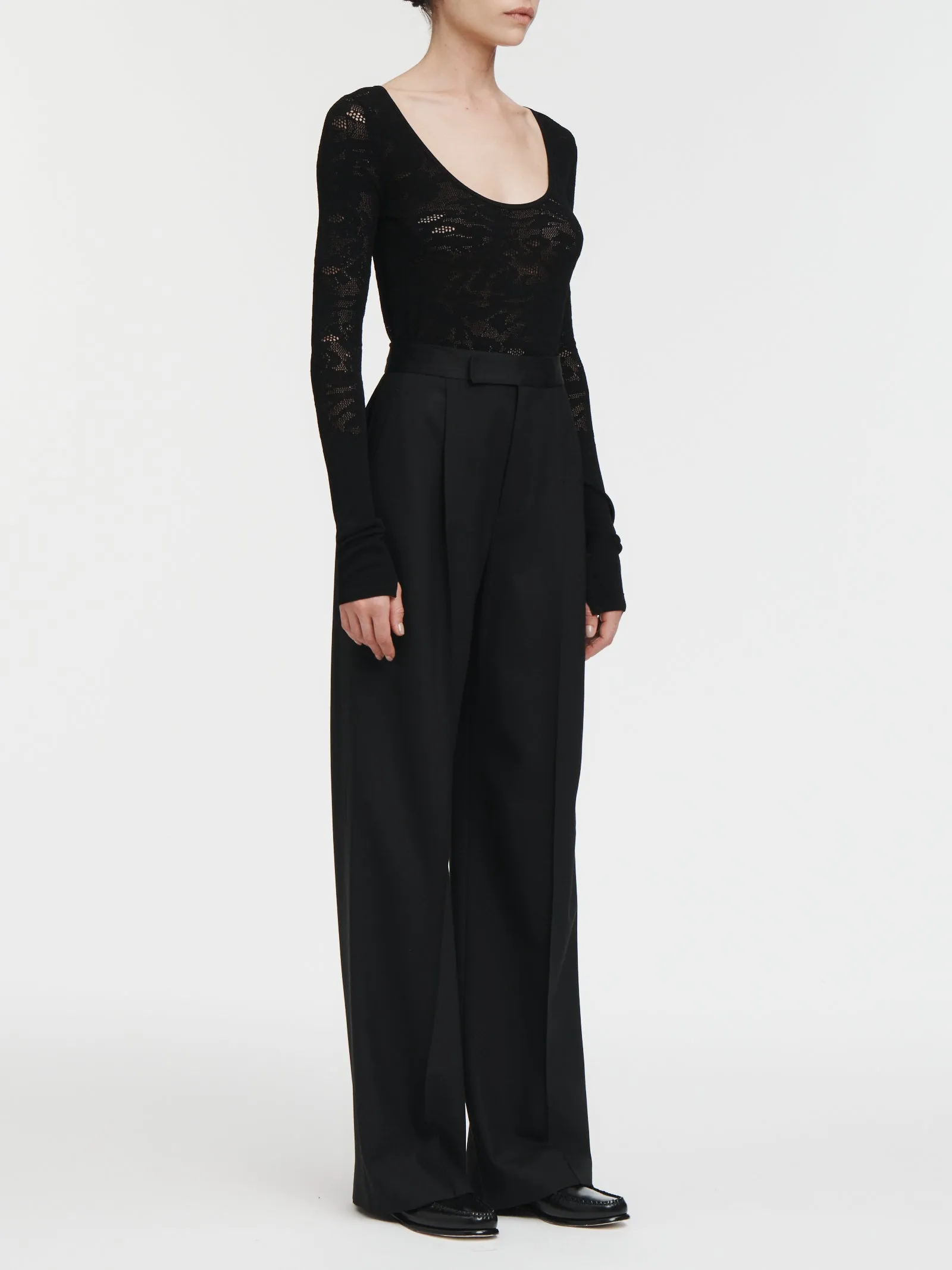 Ballet Lace Top in Black